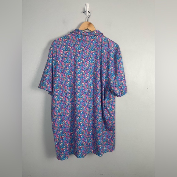 Men's The Spade Tailored Fit Short Sleeve Printed Performance Polo Shirt Large - Picture 6 of 7
